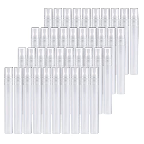 Clarmonde 10 ml Sprühdose, Mini-Flaschen, Spray, mattierte Kunststoffröhre, leer, nachfüllbarer Parfümstift für Reisen und Geschenk (40) Cover