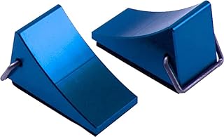 C31914BLUE Alloy Machined Realistic Scale Model Wheel Chock (2) 1/10 Size