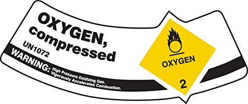 Étiquette pour bouteille oxygène compressé UN1072 indispensable pour la sécurité de l'atelier