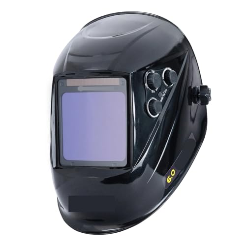 Careta Soldar Automatica,Casco de Soldadura Máscara de soldadura 1/1/1/1 Casco con oscurecimiento automático 100x97 mm Vista amplia Color verdadero 4 sensores for máquina soldadora(UN9k Silver Dots)