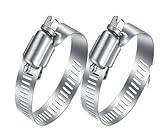 DXZXDJIU Hochleistungs-Schlauchschellen aus Edelstahl – 2 Stück langlebige Rohrschellen for...