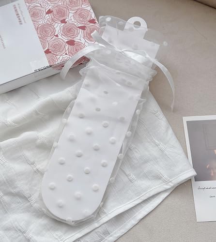 Ankle Sheer Tulle Socks for Women 3 Pairs Size 5-8 Crew Nylon Mesh Thin4
