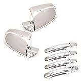 SIZVER Chrome Door Mirror + Handles Cover Compatible 2010-2017 Chevrolet Equinox / 2011-2017 GMC Terrain