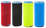 Funny Guy Mugs Premium Plain Tall Boy Neoprene Coolies - Fits 24 oz Tallboy Cans and 24 ounce Water Bottles - Set of Four