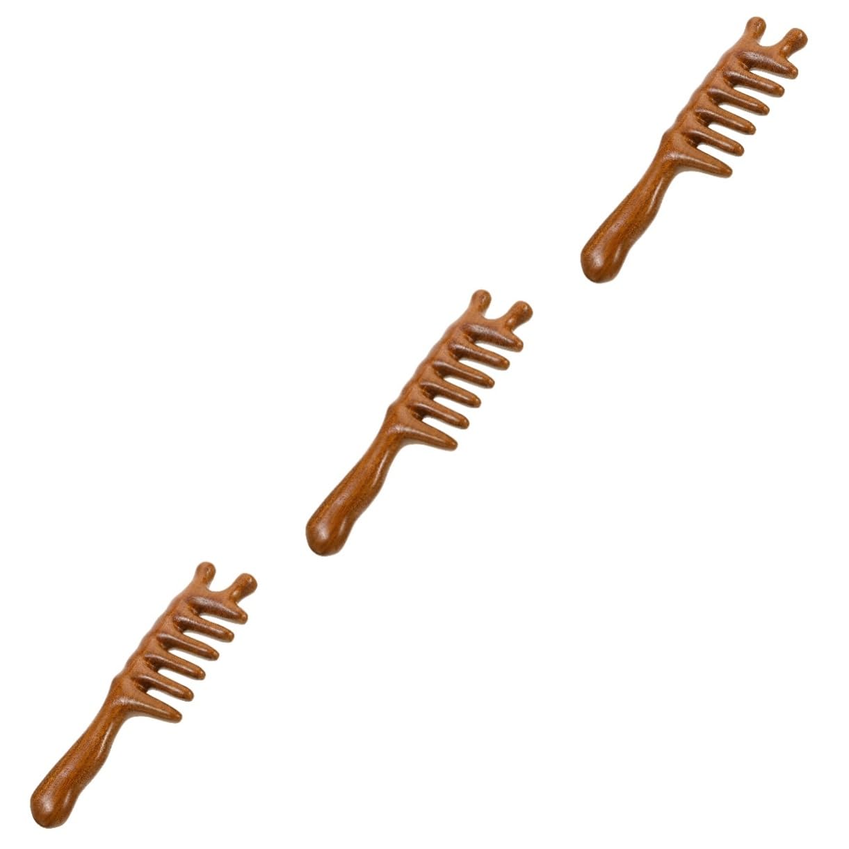 Didiseaon Peine De 3 Piezas Peine De Madera De Anchos Ancho De Mano s Para Cabello Grueso Para Cabello Rizado s Para Mujeres s De