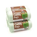 Kordis Compostable Food Waste Bags - 10L, 120 Liners. Compostable Caddy Bin Liners with Tie Handles, Food Caddy Bags For Biodegradable Waste- 42 x 49cm