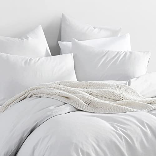 Aisbo Queen Size Pillow Cases Set Of 2 - White Queen Pillowcase 2 Pack With Envelope Closure, Soft Brushed Microfiber Bed Pillow Case Cover, 20X30 Inches #TOP6