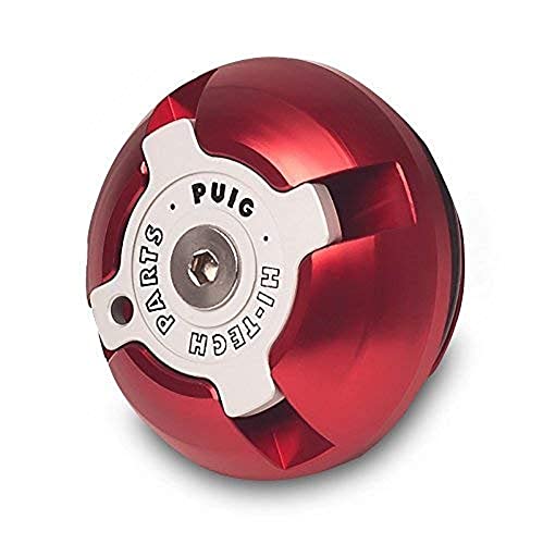 Bouchon Huile Carter Hi-Tech Puig 6781R rouge pour carter moteur de moto