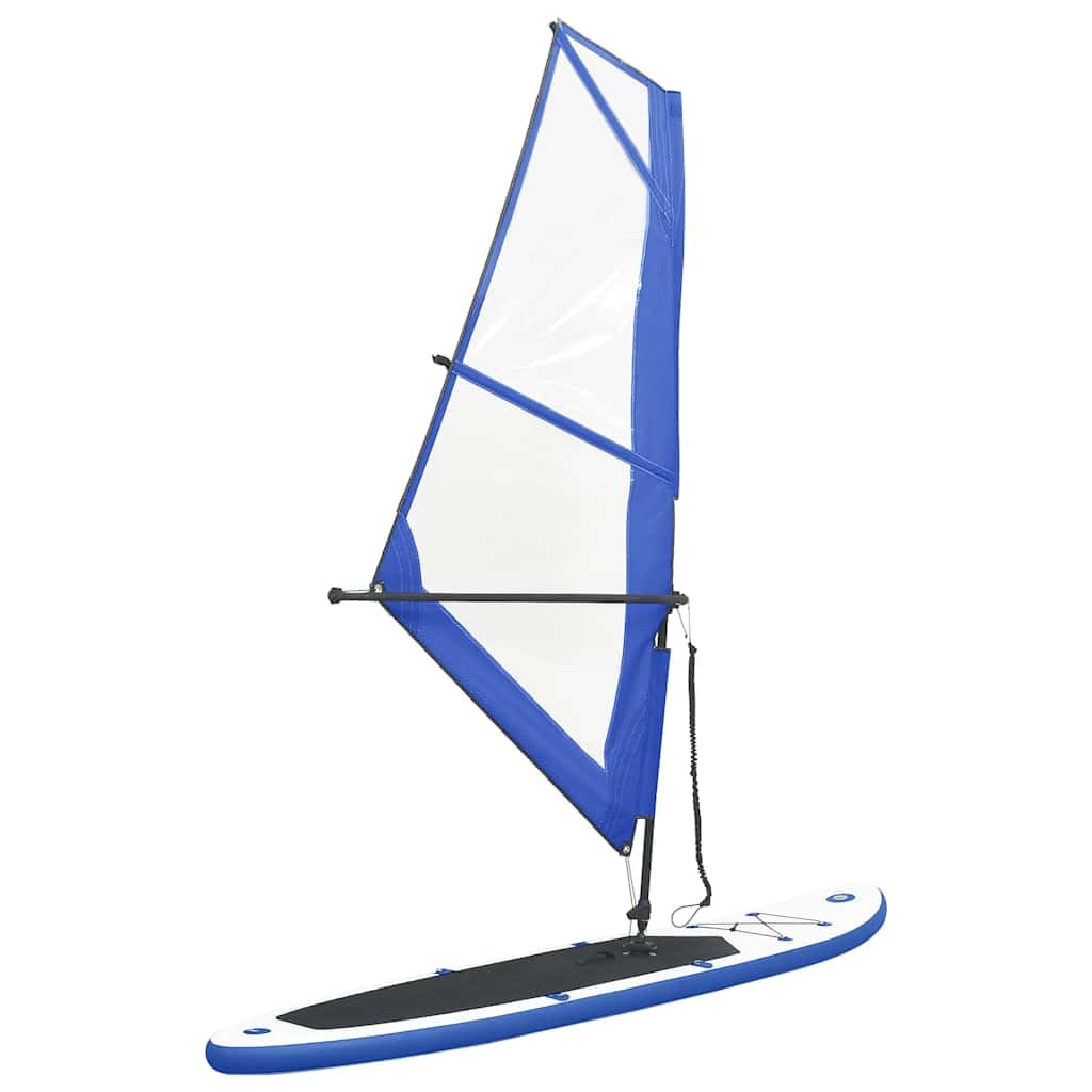 vidaXL Tabla Inflable de Paddle Surf Sup Remo Hinchables Diversión Mar Juegos al Aire Libre Exterior Terraza Deporte Aventura Acuáticos Azul y Blanco