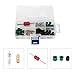 Auto A/C Air Conditioning Valve Core Tool Remover Installer Assortment Kit(10Pcs Valve Cores + 50Pcs Hose Gaskets + 10Pcs Valve + 1 Remover tool)