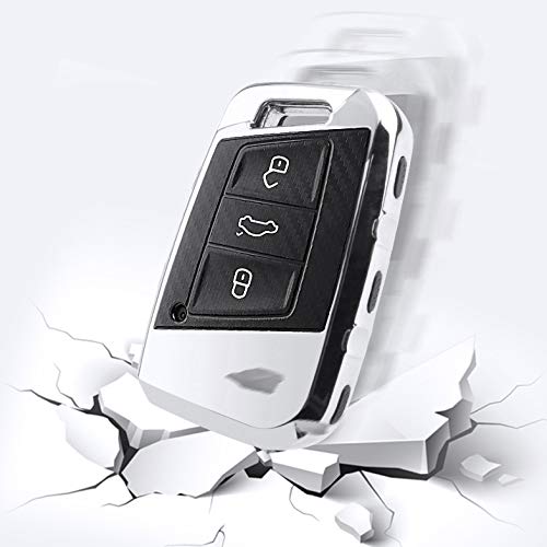 ontto Autosleutel Hoes Cover voor VW Magotan Passat B8 CC Tiguan MK2 Jetta Skoda Superb A7 Kodiaq Sleutelhoes… - Afbeelding 4