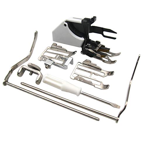 CKPSMS Brand - #P60443D 1SET Three Changeable Sole Walking Foot + Seam Guide Compatible with/Replacement for Bernina Brand Active Aurora Virtuosa Artista Sewing Machine