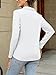 ORANDESIGNE Women's Long Sleeve Polo Shirts Casual Color Block V Neck Tops Fall Collar Ladies Tunics Tees A-white