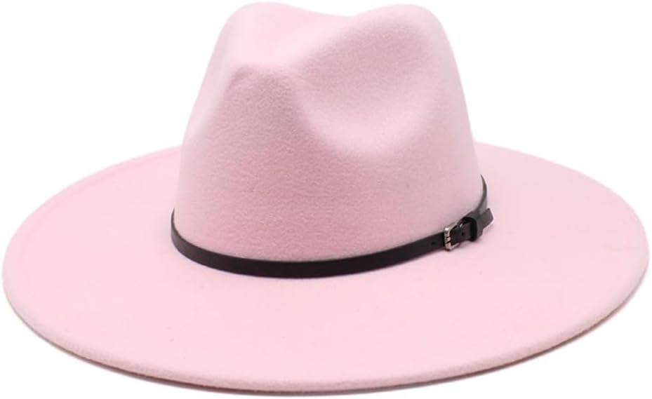 Classic Wool Fedora Hat, White with Black Band