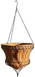Topiary Art Works Queen Elizabeth Parasol Hanging Basket - Rustic Brown 14 Inch Diameter and 12.5 inches deep.