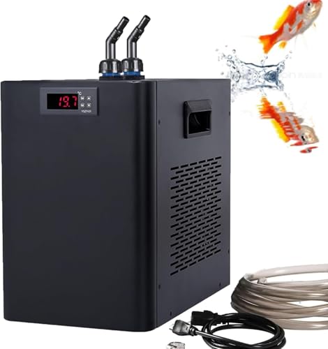QITUJOUR Enfriador De Acuario, Enfriador De Agua para Peceras De 42/79/132 Galones, Enfriador De Agua para Inmersión En Agua Fría, para Baño De Hielo, Plantas Acuáticas Y Medusas(300L-For Fish Tank)