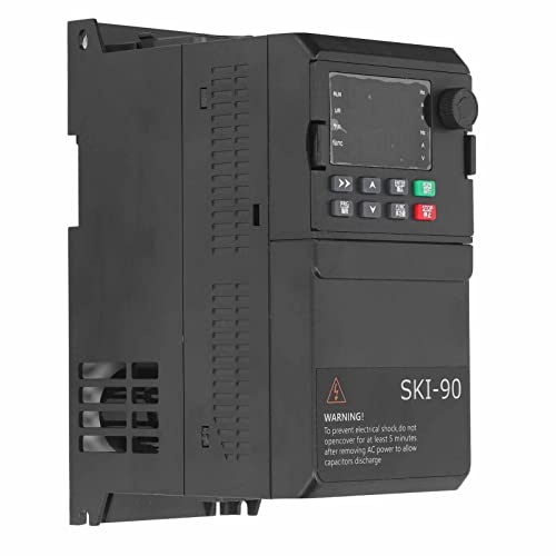 Generic Convertidor de Frecuencia Vectorial, Variador de Frecuencia VFD de 1 Caballo de Potencia y 0,75 KW con Pantalla Digital de Doble Filas y Módulo IGBT, para Control de Velocidad