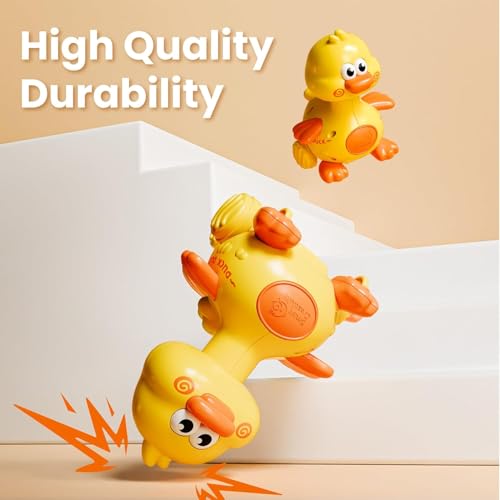Image of acrown Press to Go Duck Car Toy Baby Push Go Racing Cars, Infant Play, 1st Birthday Stocking Gift for 12-18-24 Months, 1 2 3 One Yrs Old Boys Girls Child Kids(Press Duck Big)