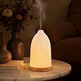 Cavir Diffusore di Oli Essenziali, 100ml Diffusore di Aromi a Nebbia Fredda con 7 Luci a Cambio Colore e 4 Impostazioni di Timer, per la Casa e l