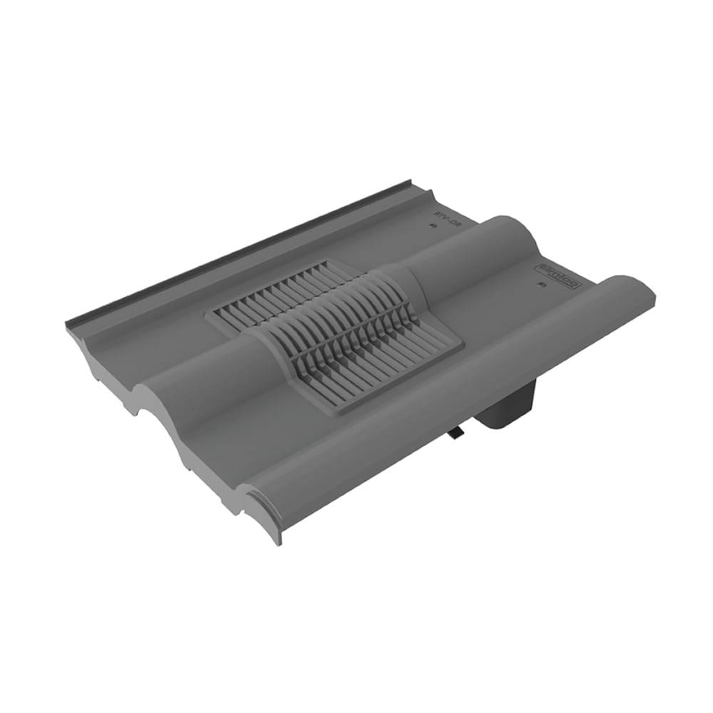 Timloc Double Roman Roof Tile Vent RTV-DRGR Roofing Slate Ventilation (Grey)