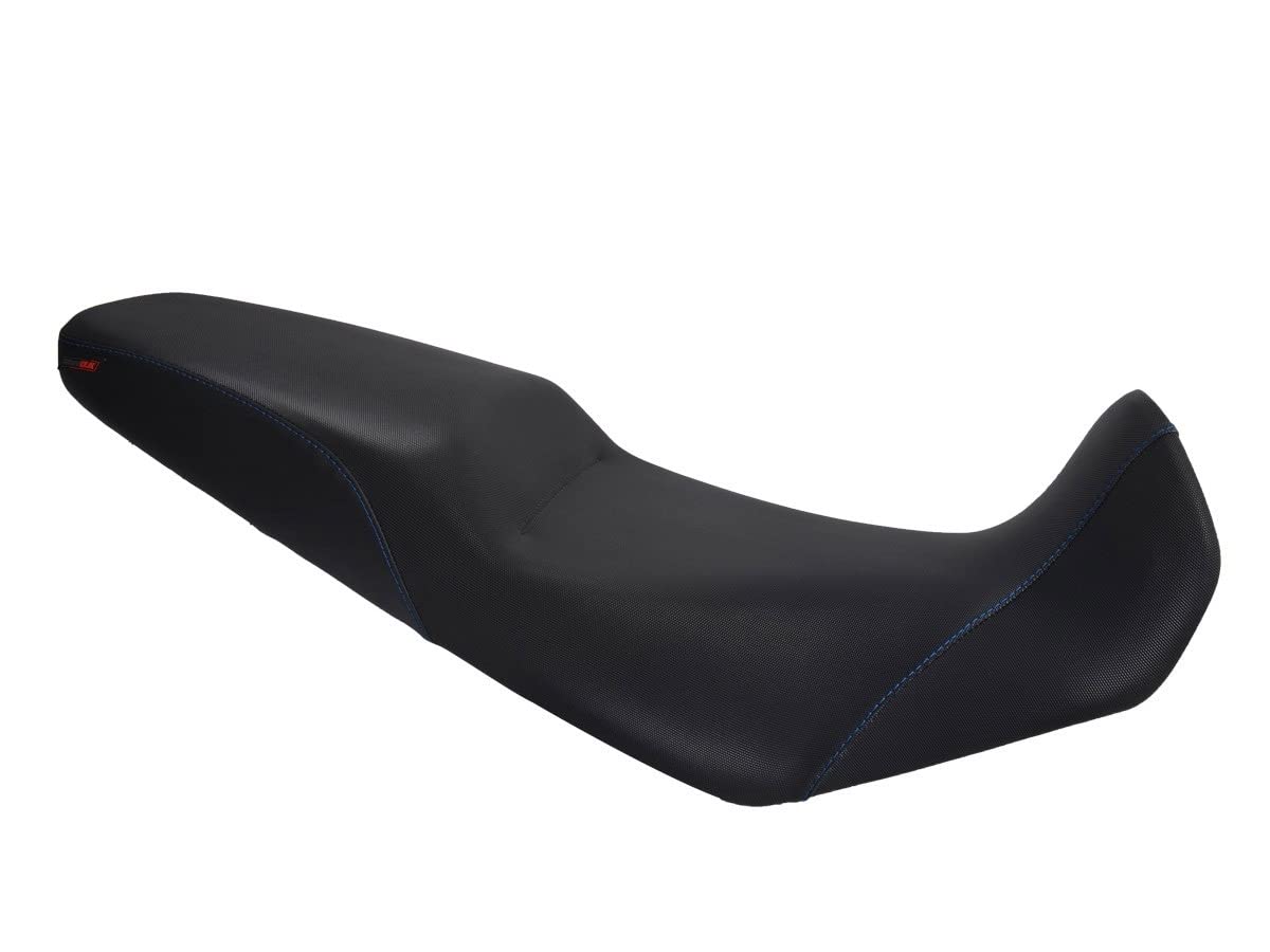 Coprisella Per Aprilia Pegaso 650 Strada/Factory 2007-2011, In Ecopelle Antiscivolo, Impermeabile, Cuciture Sigillate, Nero Con Grigio Scuro