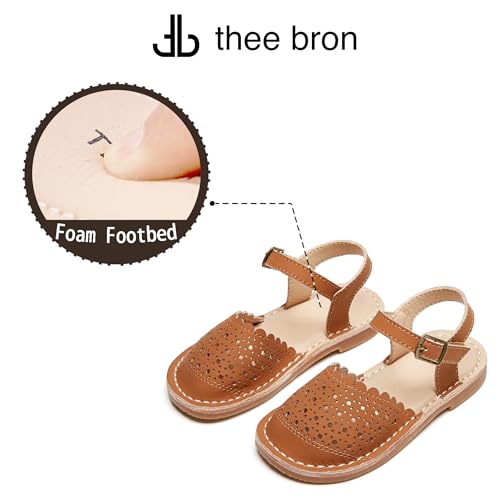 Image of THEE BRON Toddler Girls Espadrilles Sandals Hollow Out Rustic Dress Shoes