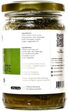 Eastern Blue Thai Curry Paste - Thai Green Curry Paste Pack 8 Oz | Authentic Curry Sauce for Tasty Dishes and Curries | Vegan, Gluten Free & Nuts Free Yellow Curry Sauce | 227 Grams - 2