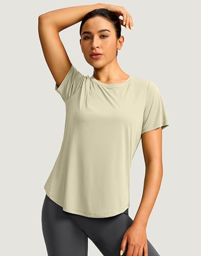 Image of Women's Short Sleeve Workout Shirts UPF 50+ Sun Protection T-Shirts Quick Dry Breathable Gym Running Hiking Tops for Women