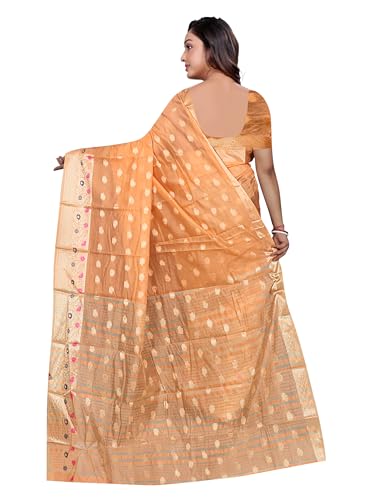 Image of Sarees for Women Wear Organza Silk Banarasi Sari Kanjivaram Pure Paithani Wedding Original Kanchipuram Pattu Sadi with Blouse Piece 2026 (KeriFlower)