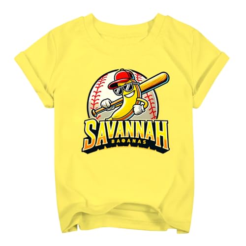 Baseball Shirts for Girls Boys Game Day Short Sleeve Shirt Toddler Kids Baseball Team Fan Tee top Yellow