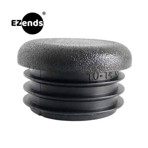 Image of Premium Grade 1 1 /4 Inch Round Plastic Plugs, Extra Durable 10-14 Gauge (20 Pack) Pipe Plug Tubing End Cap, Black Round End Caps, Durable Chair Glide Sliders, Furniture Floor Protection.