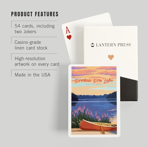 Baraja de Póker Broken Bow Lake, Oklahoma, 52 cartas miniatura 3