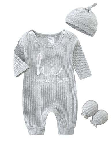Babymine Newborn Grey Unisex Baby Clothes,Baby Boy Essentials 0-3 Months,Gender