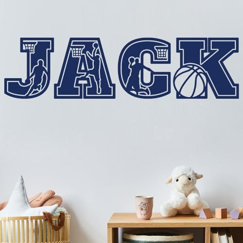Vinilo decorativo personalizado con nombre de baloncesto