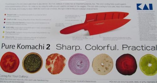 Kai Pure Komachi 2 6-Piece Knife Set 6 Stainless Steel Knives Colored Sheaths 743680