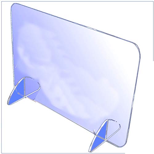 Preisvergleich Produktbild HOKU Holzhäuser Kunststofftechnik Spuck Schutz mit Standfüßen, Hygieneschutz / Niesschutz / Schutz aus Acrylglas XT b / h 69 x 50 cm (ohne durchreiche)