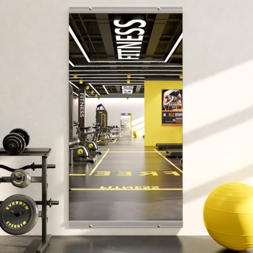 Image of LOAAO Gym Mirror, 48 inchx24 inch, 1 PCS, Tempered Glass