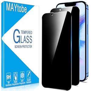MAYtobe 2 stuks Privacy Screen Protector voor iPhone 13, 13 Pro, iPhone 14, anti-spy gehard glas, hoesvriendelijk, krasbestendig, ultra bestendig, aanraakgevoelig, luchtbelvrij