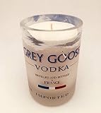 UPCYCLED GREY GOOSE Glass - Lavender Eucalyptus Rose Mandarin candle- Eco-Friendly - Wine Candle Aro