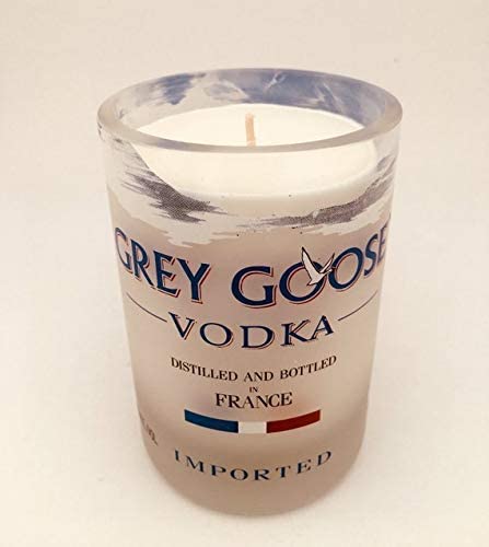Upcycled Grey Goose Glass - Lavender Eucalyptus Rose Mandarin Candle- Eco-Friendly - Wine Candle Aromatherapy Candle #TOP1