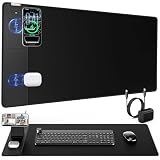 Wireless Charging Mouse Pad with Magnetic Phone Stand, 31.5"x15.8" Large