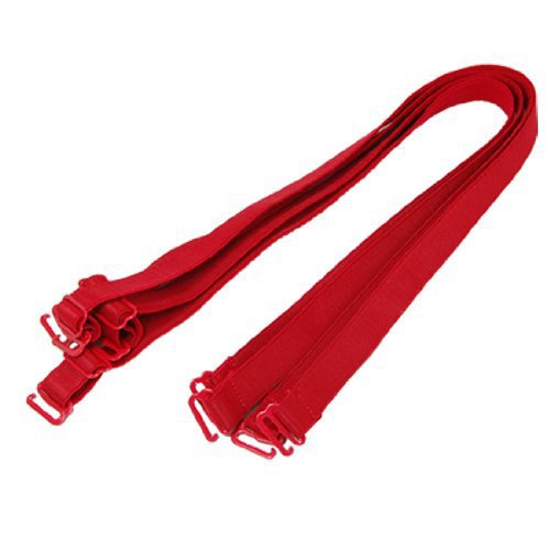 Gleader 4 x Correa de Hombro Sujetador Ajustable Elastico Desmontable - Rojo