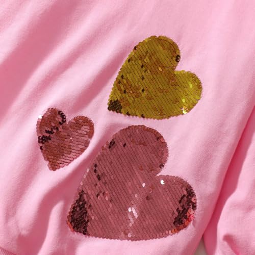 Image of HILEELANG Toddler Girl Fall Outfits Clothing Pants Set Sweatshirt Cotton Strench Leggings Playwear Sets 2pc