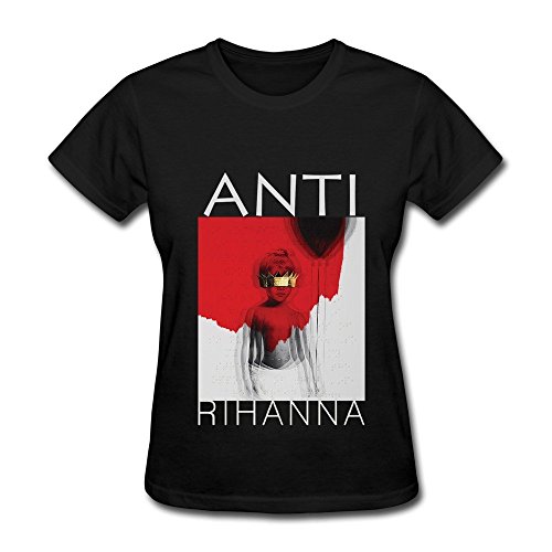 HUBA Rihanna-Anti - Camiseta para Mujer, Color Negro - - XX-Large