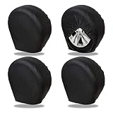 Umbrauto RV Tire Covers Set of 4, Heavy Duty Waterproof Tire Cover Wheel Covers Sun Rain Snow Protec
