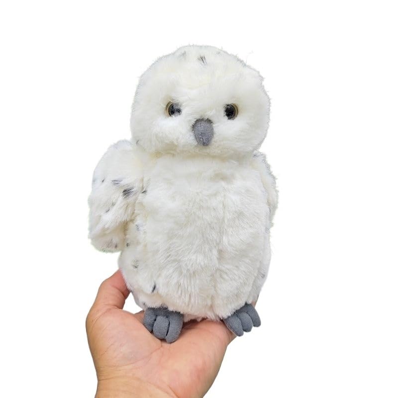 Peluche chouette des neiges ultra moelleuse et douce au toucher pour des câlins réalistes