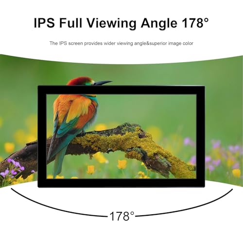 Image of VSDISPLAY 17.3'' 1920x1080 Industrial Touch Monitor IP65 Front Waterproof | IPS LCD Display,10-Point Capacitive Touch, with H /D VGA Interface for Industrial Outdoor Kiosk Use