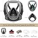 JOEAIS Full Face Gas Mask, Gas Masks Survival Nuclear and Chemical with 40mm Activated Carbon Filter, Reusable Respirator Mask for Gases, Polishing, Vapors, Dust, Chemicals