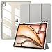 Produktbild TiMOVO Hülle für New iPad Air 13 Zoll (M3/M2-2025/2024), Schutzhülle mit Stifthalter, Schlank Ständer Schutzhülle mit Klarer Transparent Rückseite für iPad air 13, Auto Schlaf/Aufwach, Hell Grau