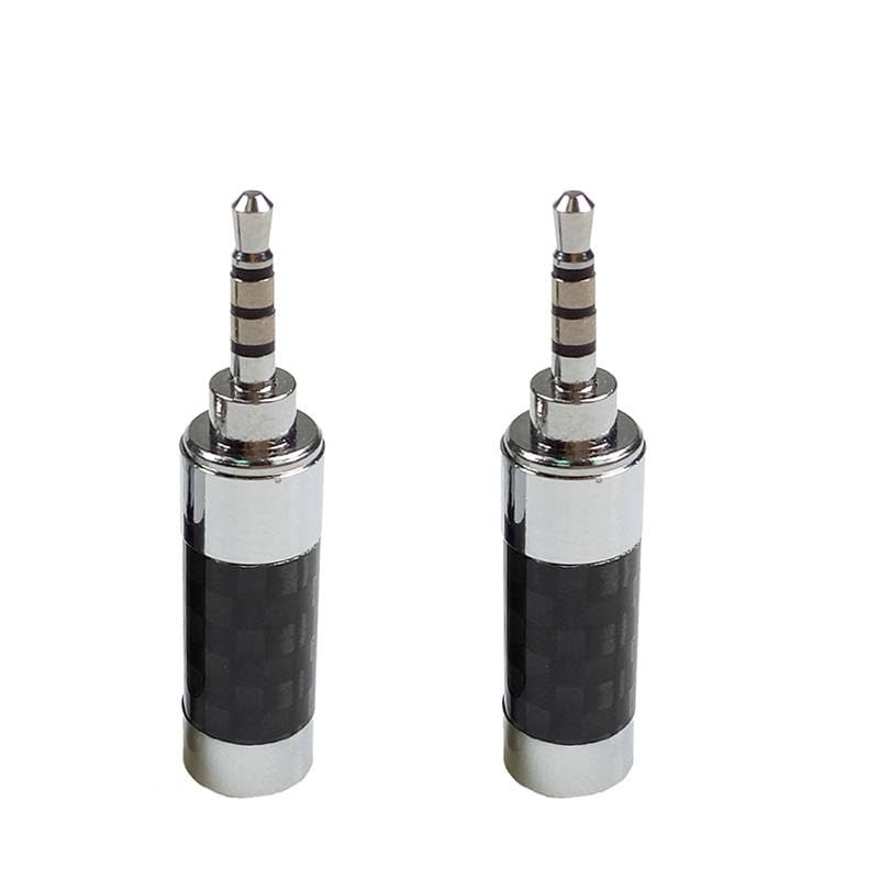 10pcs/lot Mini Jack 2.5mm 4 Pin Stereo Male Plug Wire Connector 4 Pole 2.5 mm Plug Jack Support 6MM Audio Cable